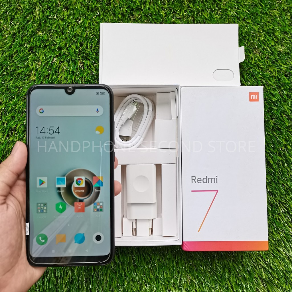 HP SECOND XIAOMI REDMI 7 2/16GB FULLSET NO HEADSET SECOND SEKEN BEKAS MURAH