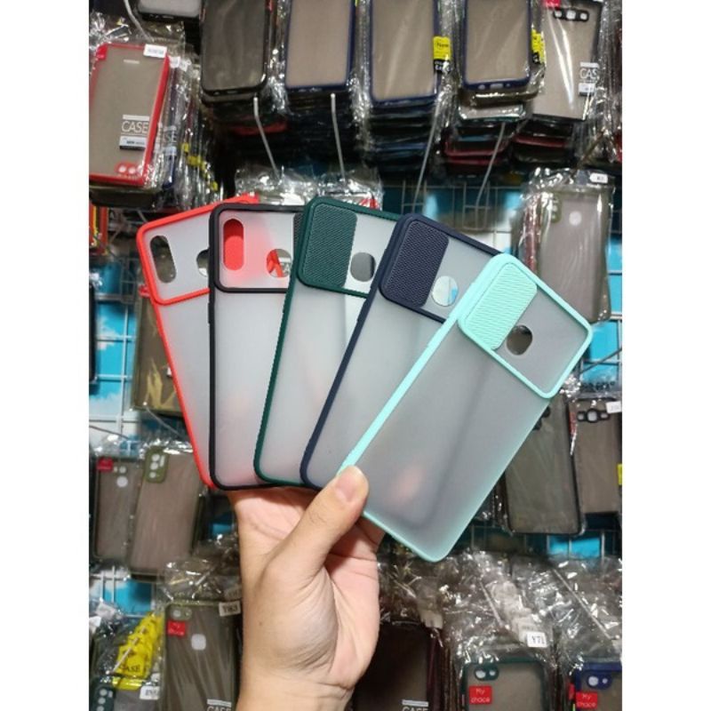 (MH)- SAMSUNG A20 SOFT CASE DOVE PENUTUP CAMERA SLIDING KAMERA