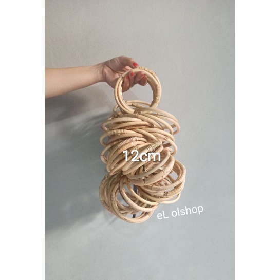 Gelang Rotan Ring Rotan Macrame rattan 12cm