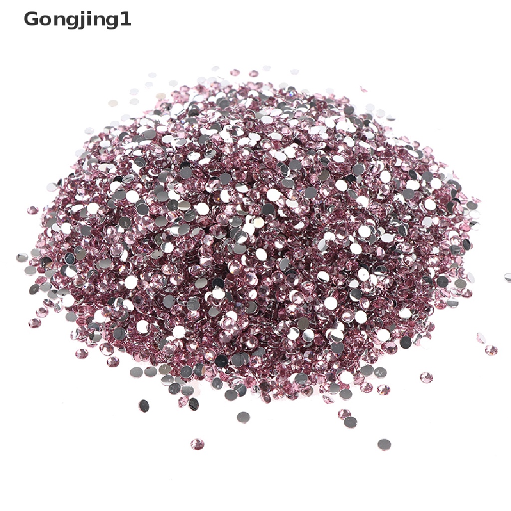 Gongjing1 10000pcs Berlian Imitasi Glitter 3mm Untuk Nail Art