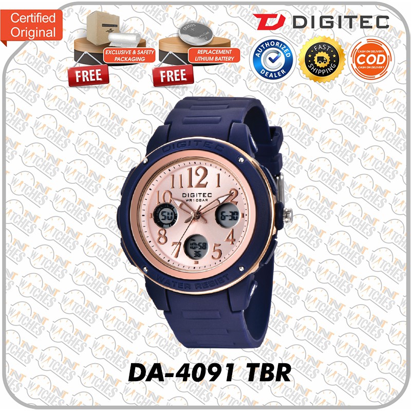 Jam Tangan DIGITEC DG - 4091 / DG 4091 / DG4091 3091 Watch ORIGINAL-Blue Navy - TBR