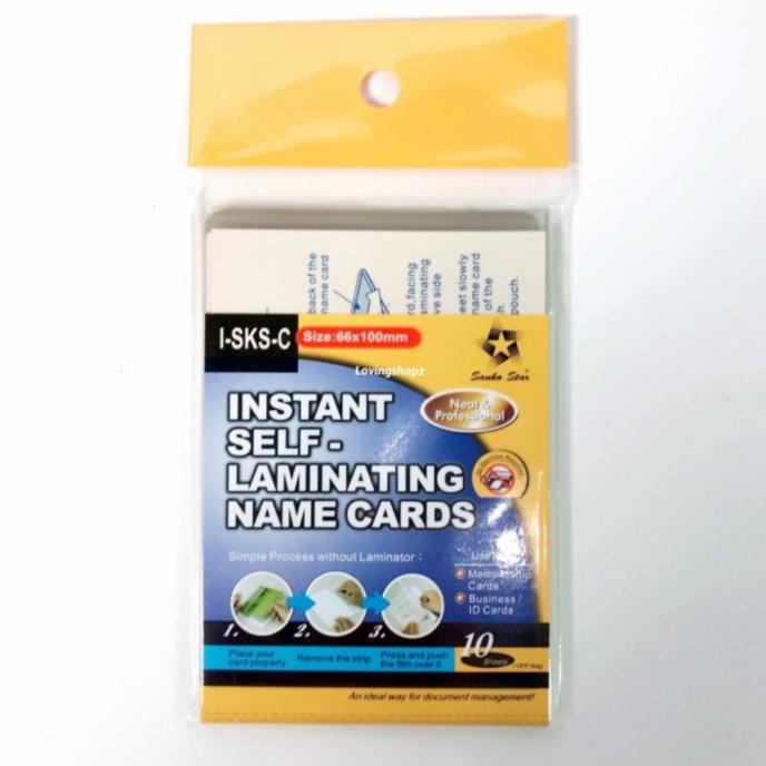 

instant self laminating name card plastik laminating kartu tanpa mesin
