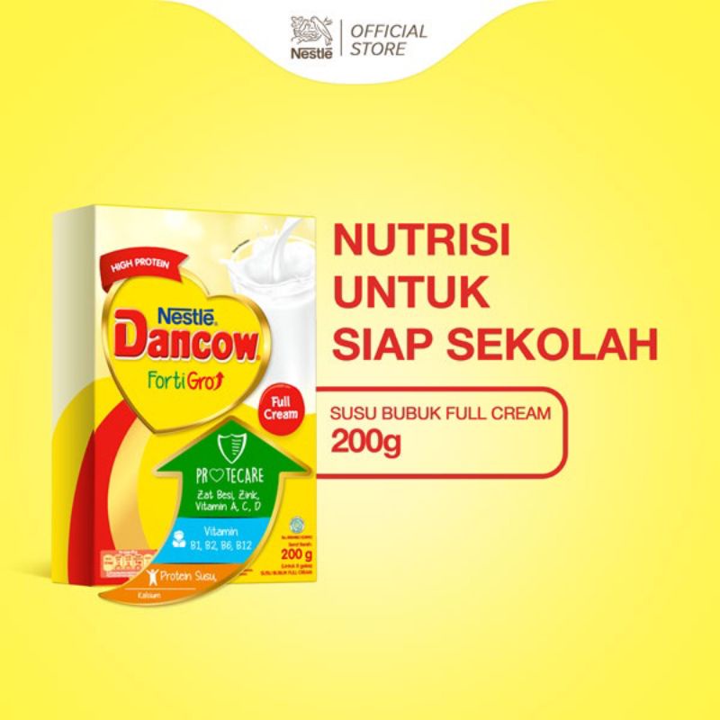 

Dancow Fortigrow Full Cream 200gr (Kemasan Baru 195gr)