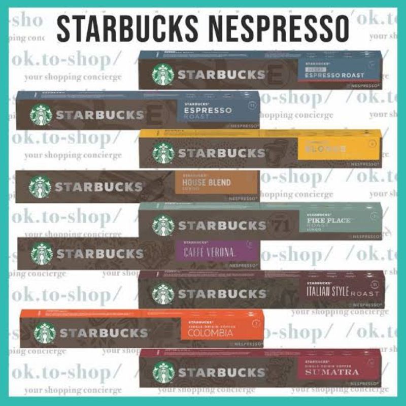 

Nespresso Starbucks Kopi kapsul Favorite Collection Coffee Capsule