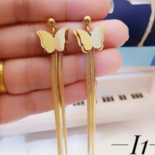 Titanium Anting motif Kupu-kupu terlaris KP09B