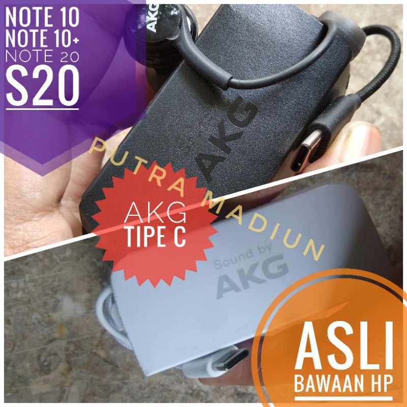 Headset Akg Tipe C Ori Cabutan Copotan bawaan hp Samsung Note 10 note 10 plus note 20 note 20 ultra