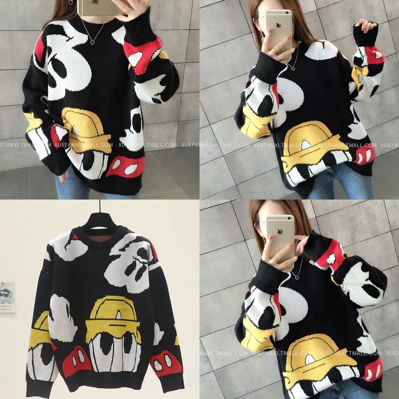 12035 SWEATER DISNEY/sweater cewek/sweater hijab/sweater muslimah/sweater rajut/sweater unisex