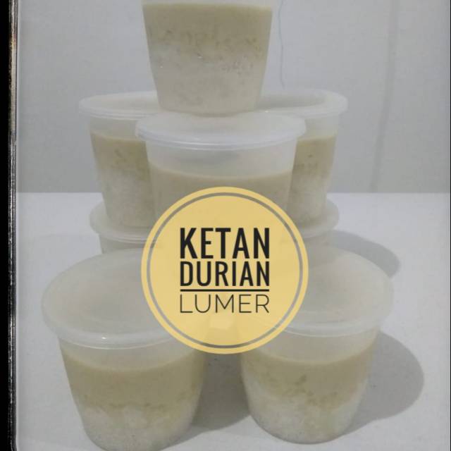 ketan durian lumer kemasan  cup