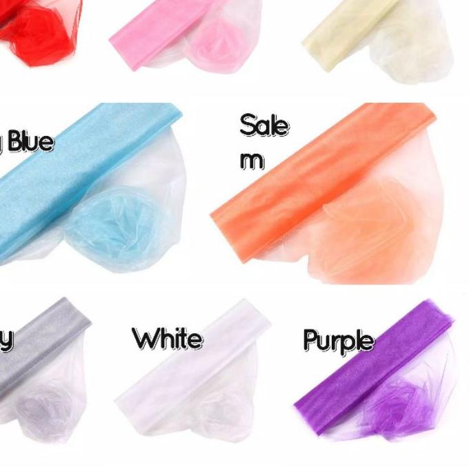 ✼ Kain Organza Cristal Pelangi. Bahan Organza Crystal Pelangi. Organza Kristal Metalik Premium ❄