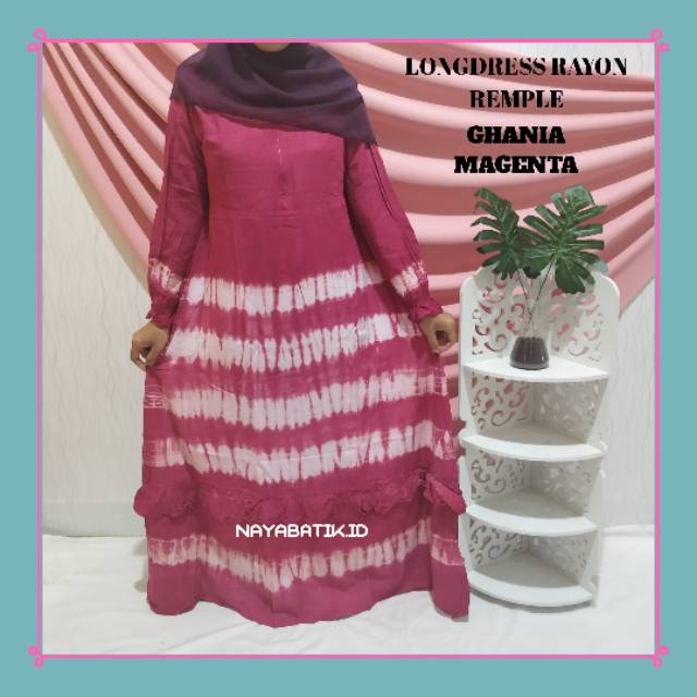 LONGDRESS RAYON GHANIA long dress batik