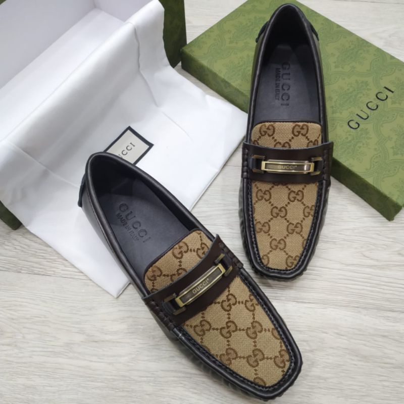 Sepatu loafer gucci pria impot quality