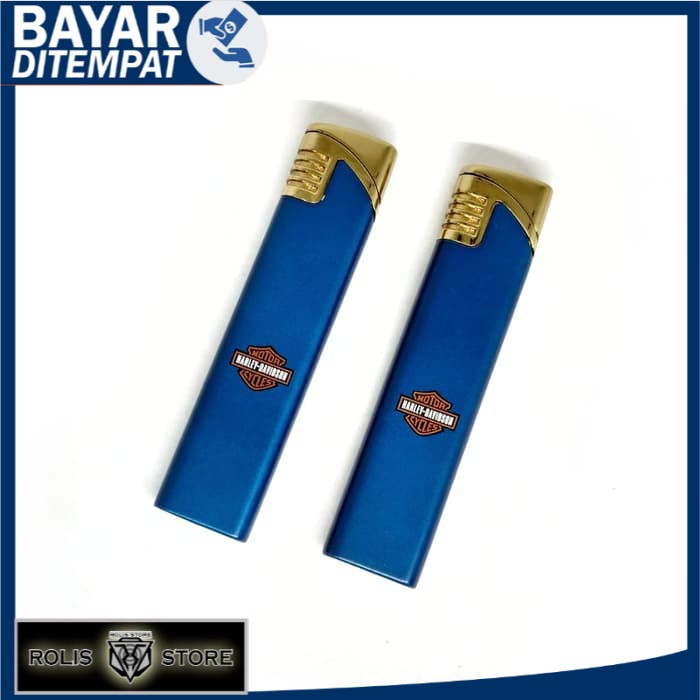 PROMO KOREK API GAS HARLEY HD 2759 MANCIS LAS LIGHTER KOREK UNIK - Biru