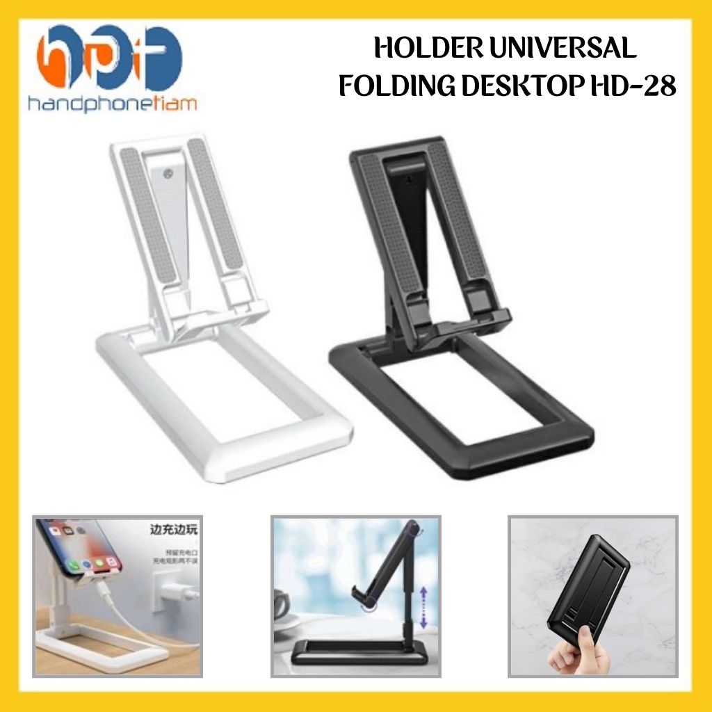 Holder Universal HD 28 Folding Stand Support Handphone Hp Tablet Deskt