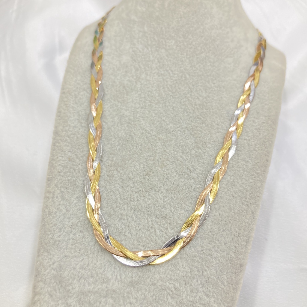 Kalung Titanium Wanita Korean Style Anti Karat Anti Alergi KT95