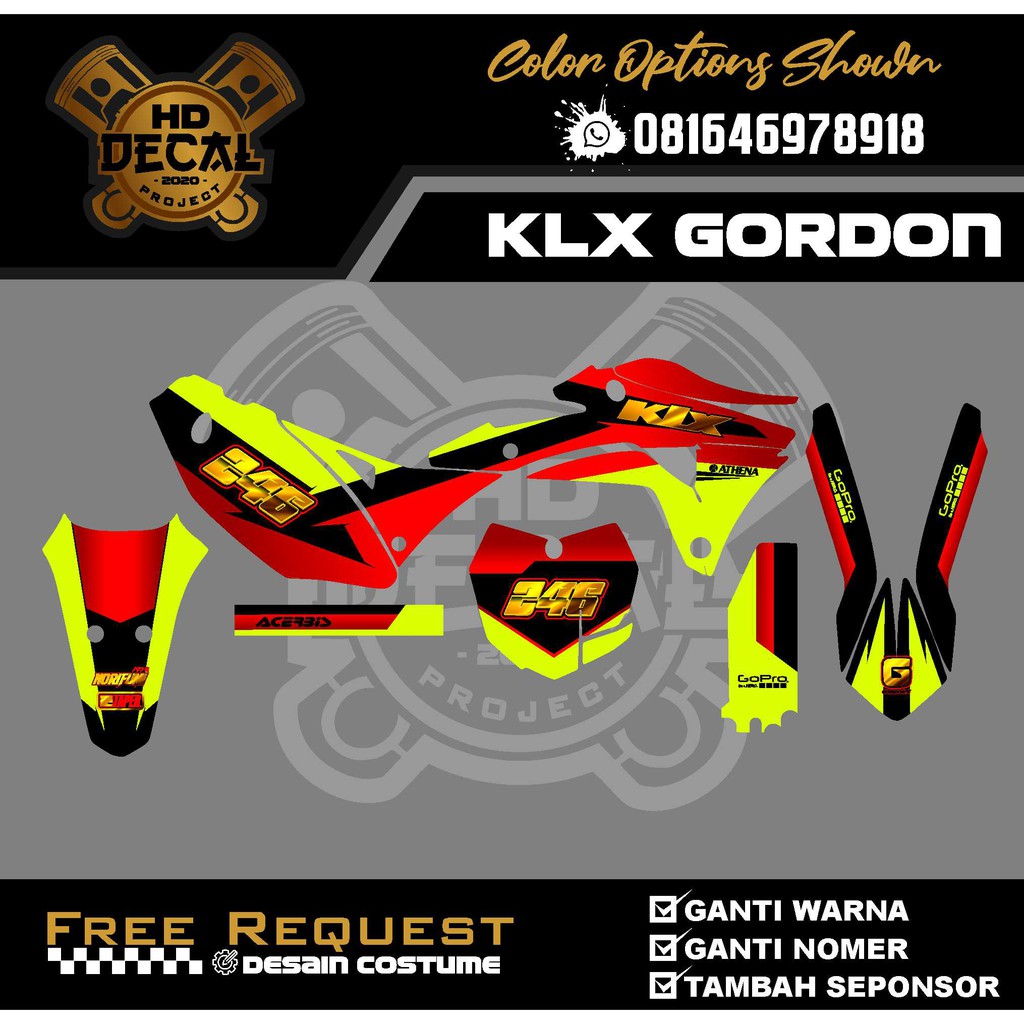 Decal KLX Gordon Decal klx bf /dtracker/klx150/gordon Full Body Design Custom