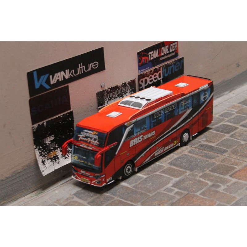 PAPERCRAFT BUS SKALA 1:50 BRIS TRANS TUAN MUDA
