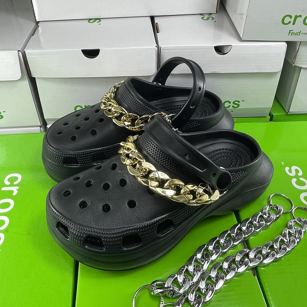 1 Pasang Rantai Emas JIBBITZ Untuk CROCS (2 pcs)