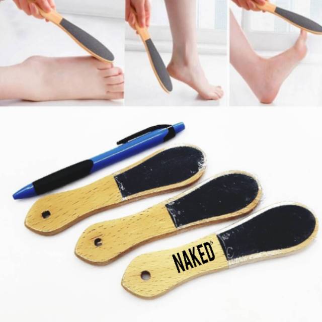 foot file pedicure sikat kaki kayu / amplas kaki untuk pedicure / amplas kaki pedicure nailart