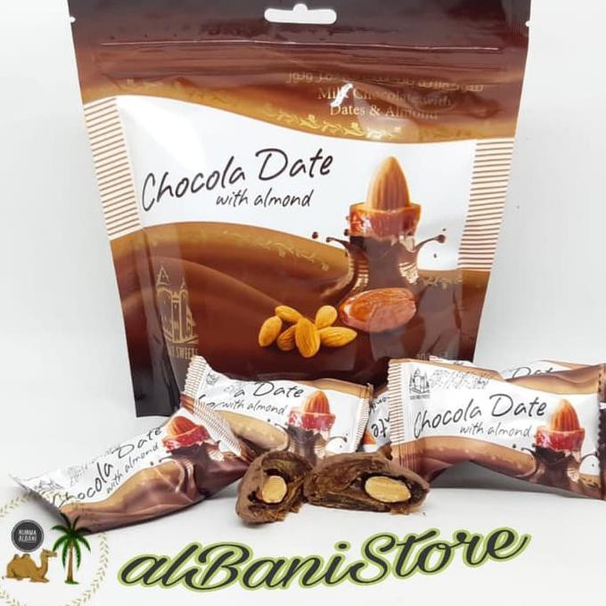 

Ready Stock Coklat Kurma With Almond 200Gram / Coklat Arab Import