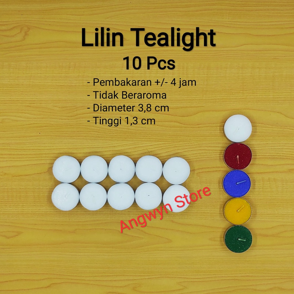 Lilin tealight / Lilin Aromaterapi / Lilin kaleng isi 10 pcs