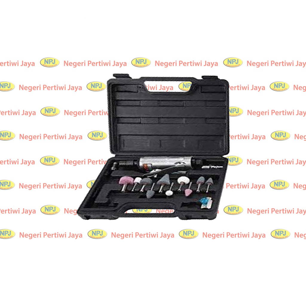 Mini Air Die Grinder 1/4inch Set 16Pcs - Gerinda Angin Mini Mata Tuner