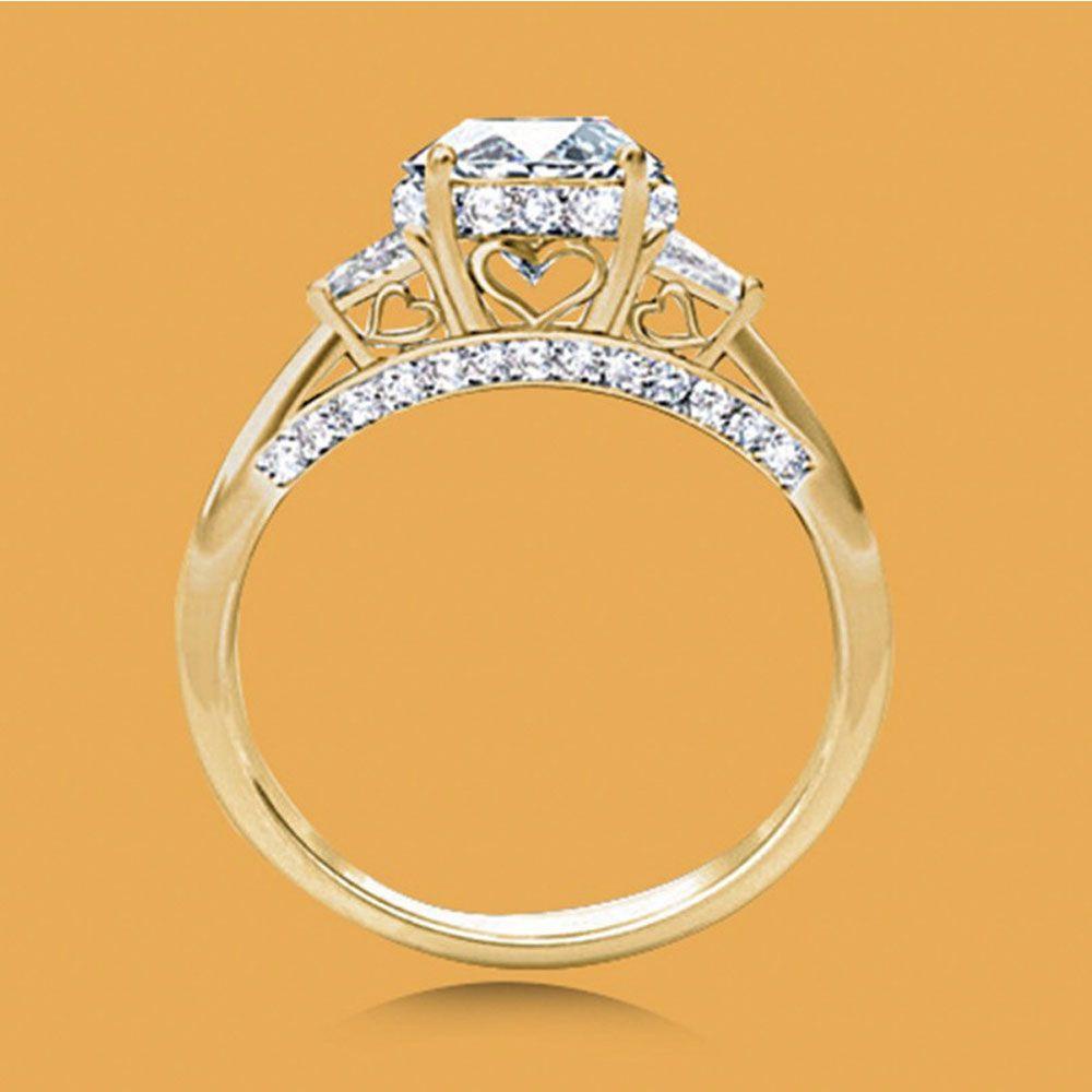 Preva 2Pcs Cincin New Wedding Valentine Day Diamond