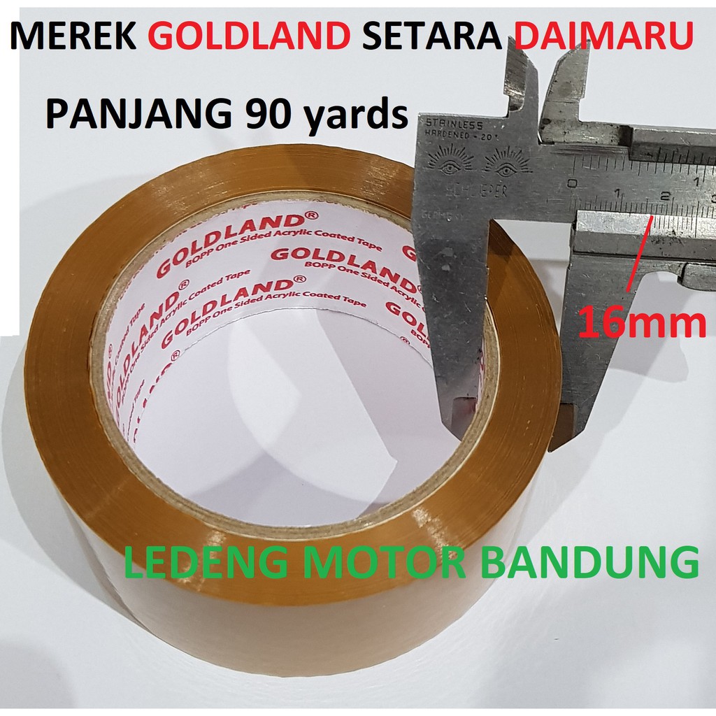 Lakban 2 inci 90 yards Solasi Coklat Bening Selotip Lem Perekat Packing Setara Daimaru