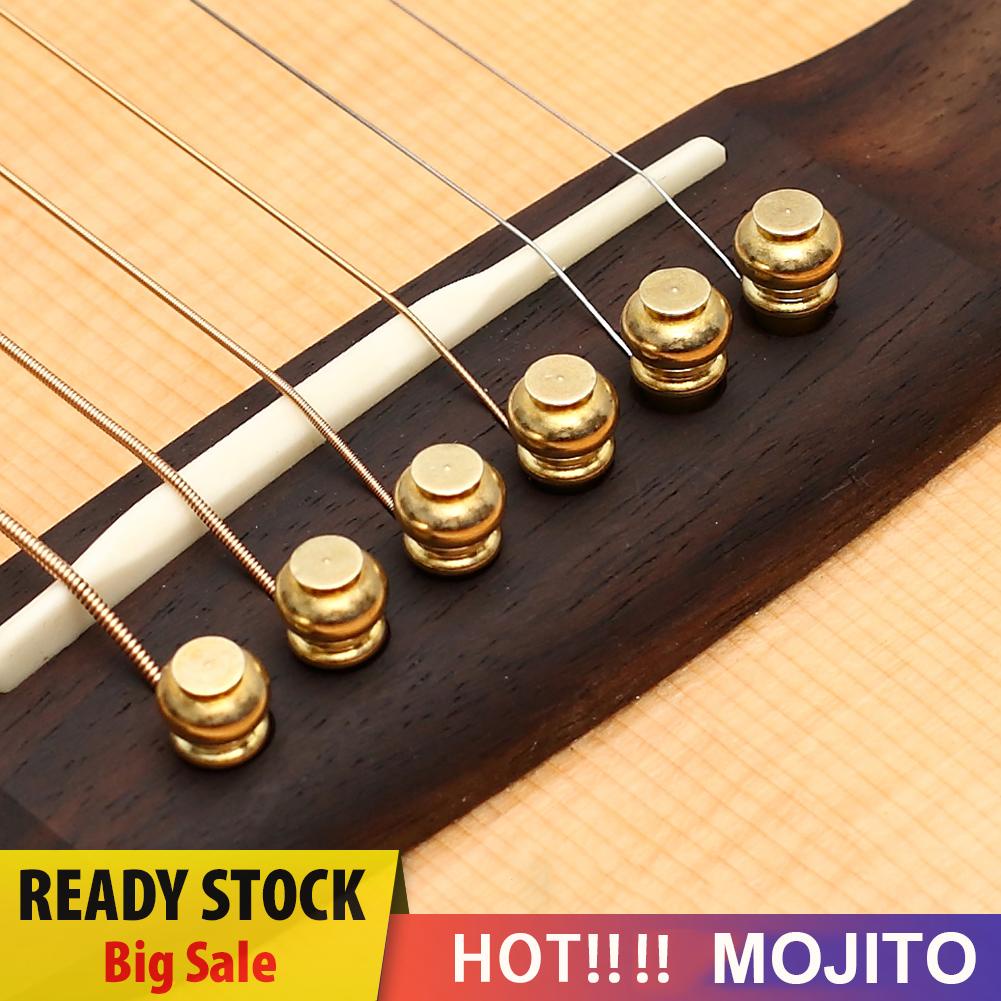 6pcs Pin Bridge Senar Gitar Bahan Tembaga Murni