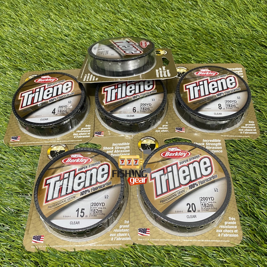 SENAR BENANG BERKLEY TRILENE MONOFILAMENT 100% FLUOROCARBON PROFESSIONAL GRADE CLEAR