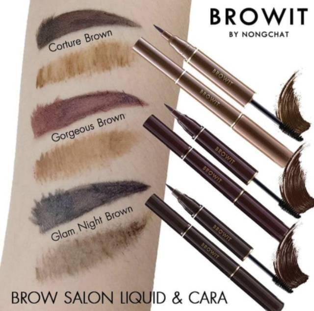 (READY) BROWIT BY NONGCHAT (TERMURAH) Brow salon liquid and cara original THAILAND