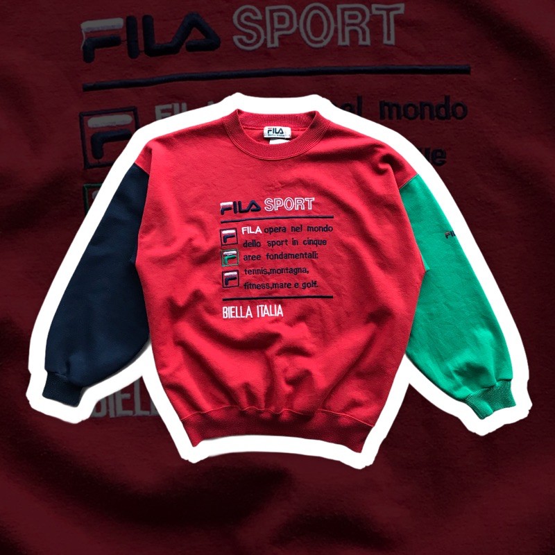 Vintage Fila Biella italia Crewneck Original
