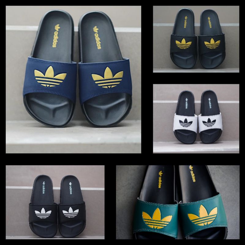 SANDAL ADIDAS AQUALETTE BLACK WHITE 100% ORIGINAL MADE INDONESIA BNIB / SANDAL SLIDE PRIA