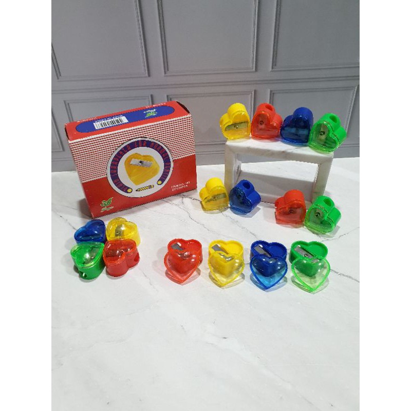 Serutan murah (1box=24pc)/serutan lucu/serutan fancy/rautan murah/sharperner/serutan warna-LOVE