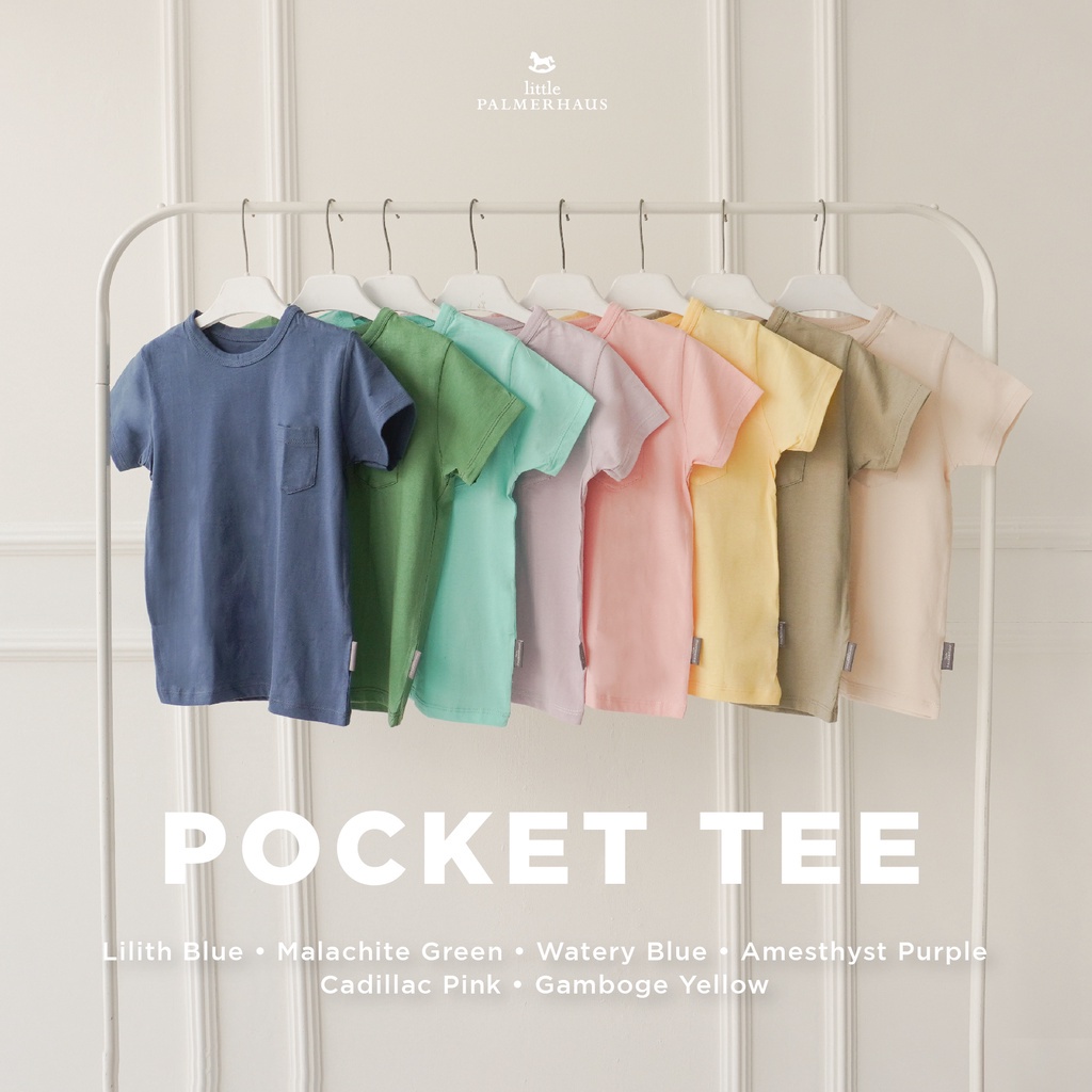 Baju Kaos Bayi Atasan Anak Palmerhaus Pocket Tee Warna 1-6 Tahun New Colour