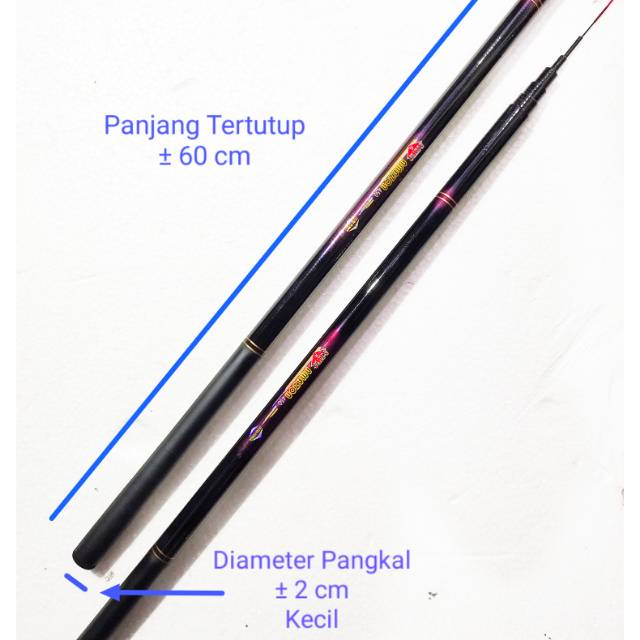 Joran Pancing Tegek Fiber AIWA AMAZON 450 cm Walesan Tegeg Mancing