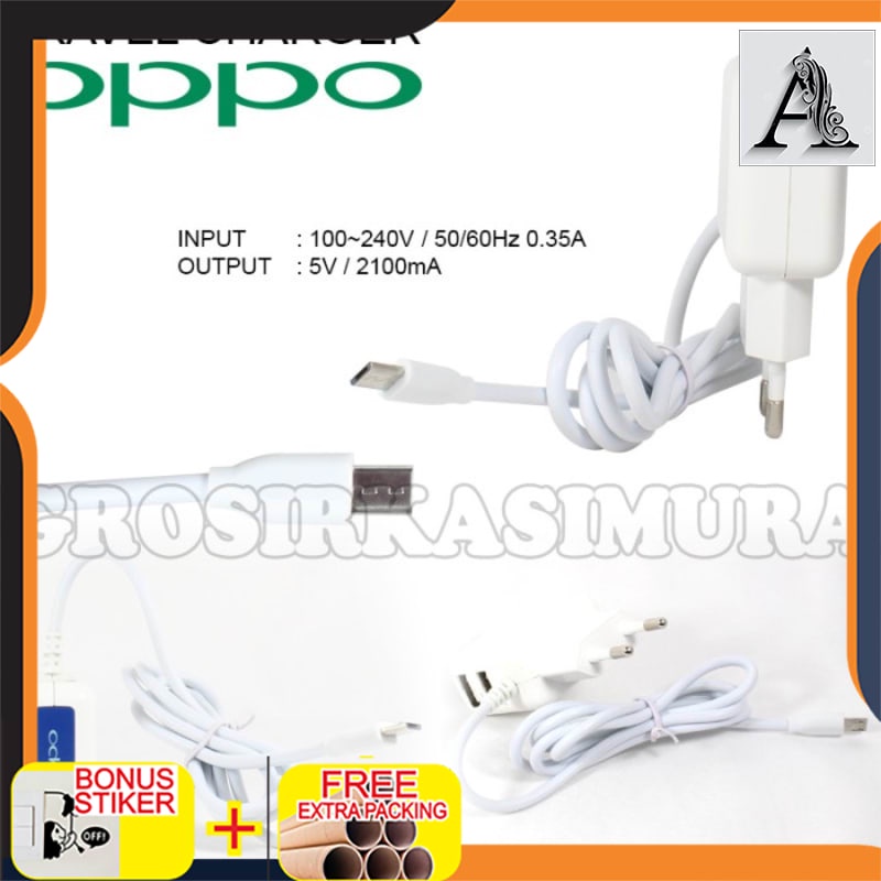

Promo Oppo Travel Charger USB Fast Charge 2.1A / 2.1 Ampere Quick Charge