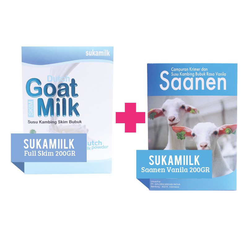 

SUKAMILK Skim 200Gr + SUKAMILK Saanen Vanila 200Gr