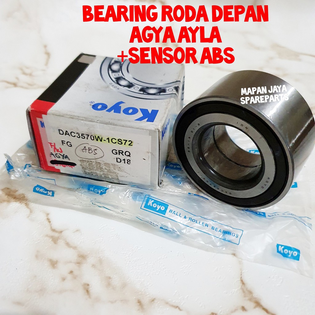 BEARING LAHER RODA DEPAN AGYA AYLA SENSOR ABS KOYO JAPAN