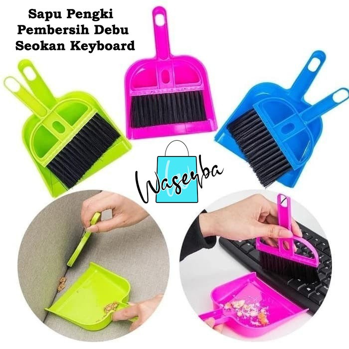 Sapu Pembersih Debu Dustpan Serokan Keyboard / Pengki Mini Set