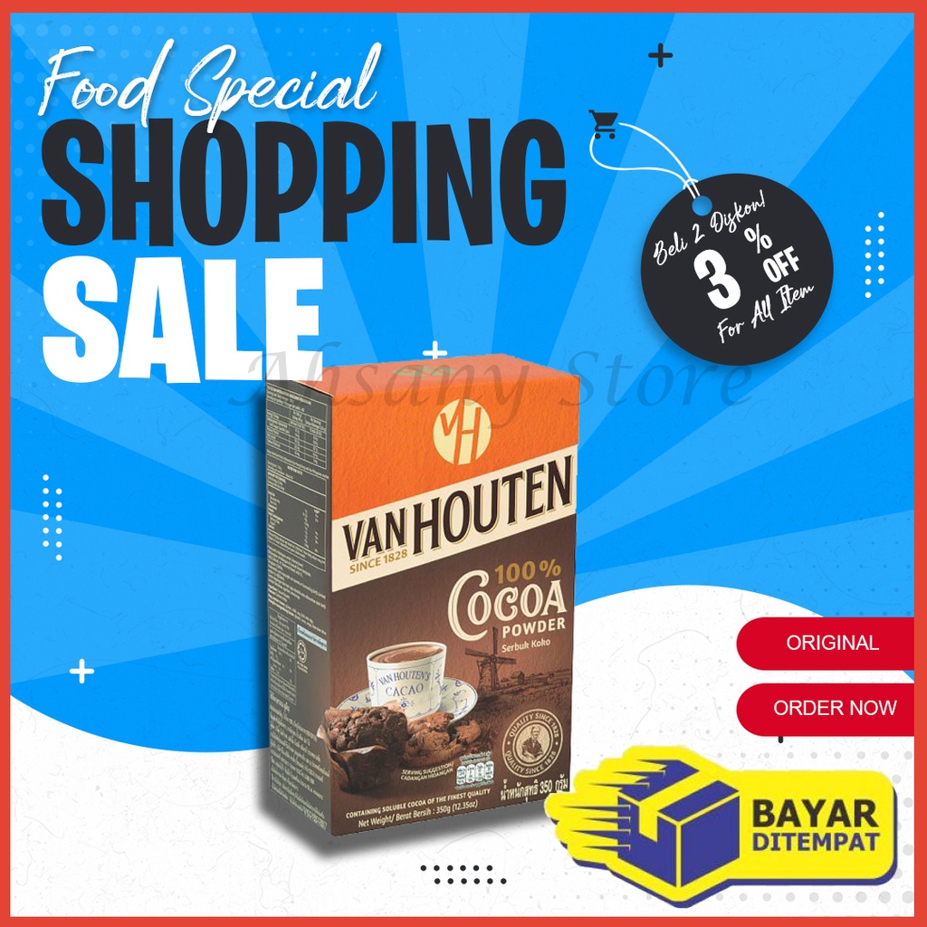 

Cokelat Coklat Bubuk Van Houten Cocoa Powder Murah 80gr