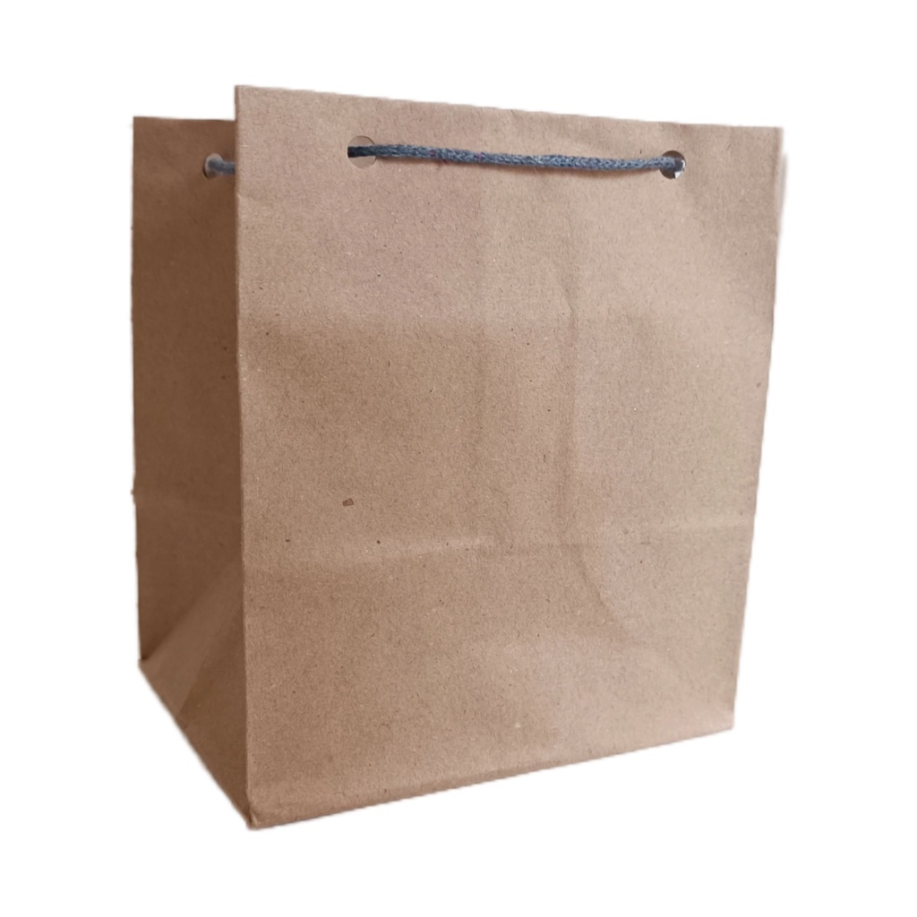 Paper Bag Tas Kertas Craft Uk 14x11x16 Donat [LUSINAN] GOODIE BAG paper bag polos coklat / paperbag murah / Tas Kertas kecil min