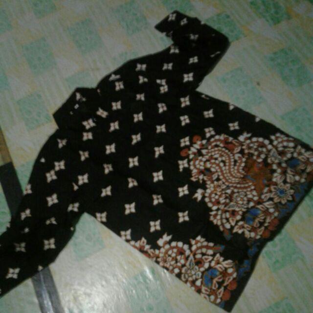 Kemeja Batik Pria Lengan Panjang Size M L Xl Xxl  Bswart Batik Hrb026 Kenongo Hem Panjang Padi