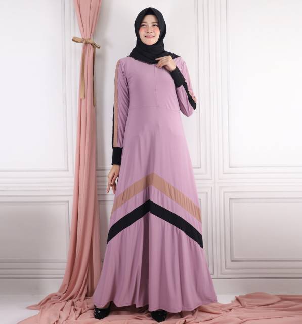 Marabella Maxy, maxi dress, dress muslim, bahan jersey, jersey super, dress jumbo, big size, ootd