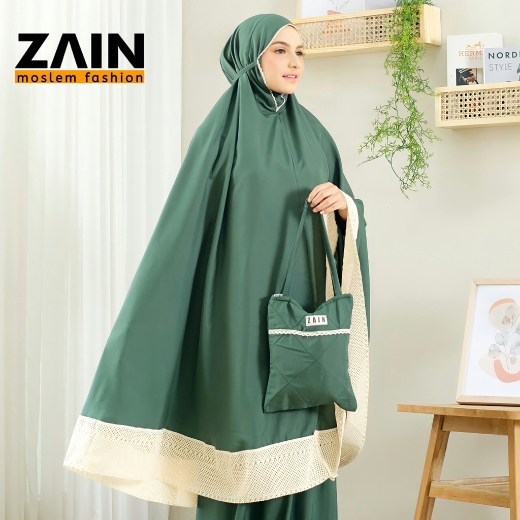 ZAIN - Mukena Dewasa Polos Katun Premium Jumbo Dewasa