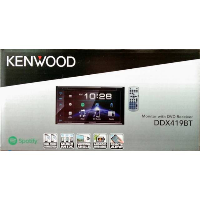 Head unit double din Kenwood DDX 419BT