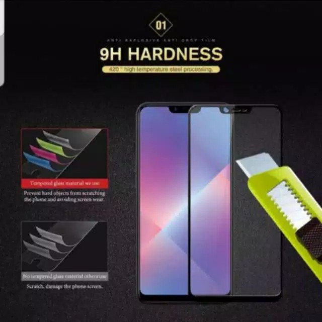 Tempered Glass Warna HUAWEI NOVA 3i Anti Gores Kaca Full Layar Premium Quality