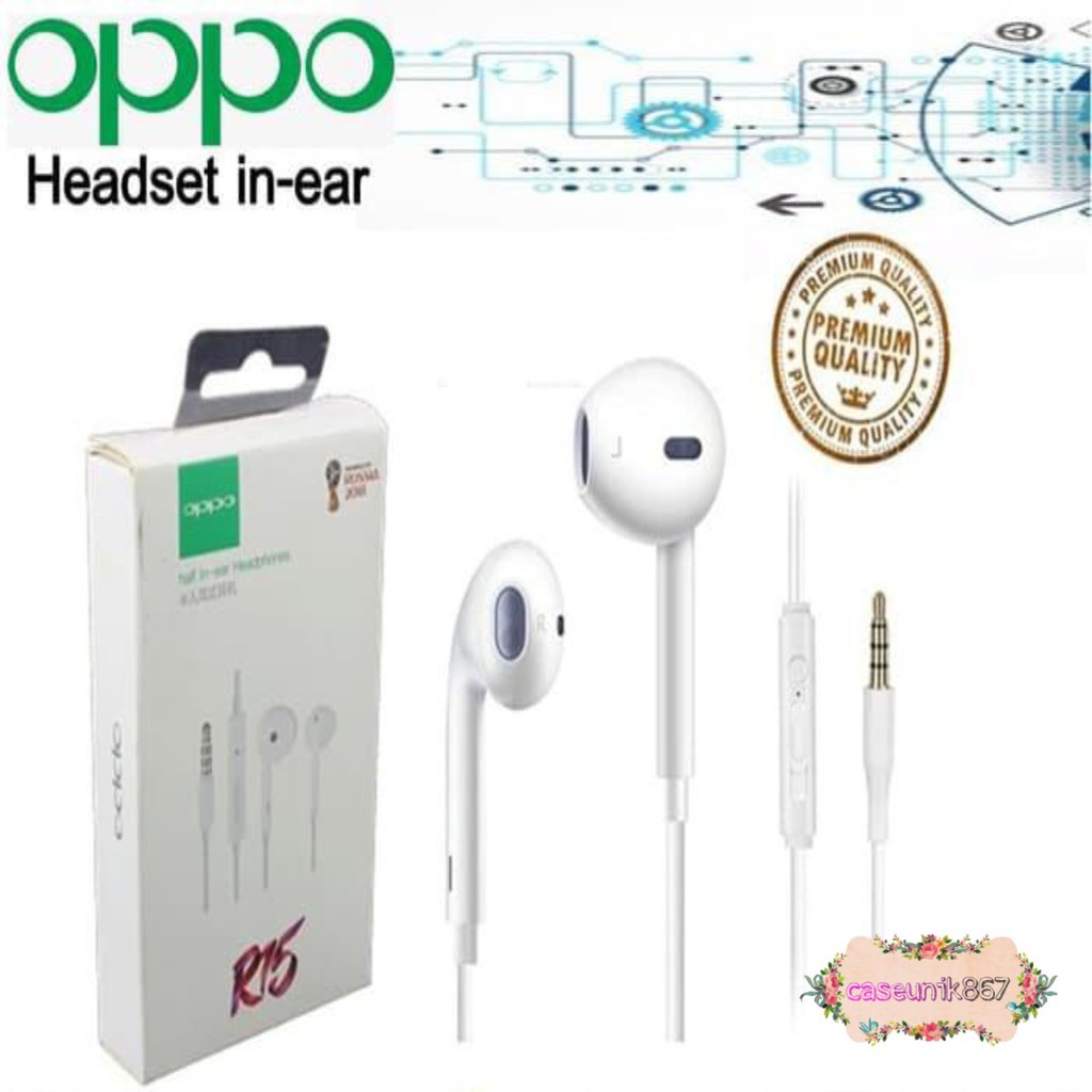 Headset Headsfree earphone OPPO R15 f9 a5s a3s f7 f5 a1k neo7 a53 a33 a92 a12 Original 100% CS1109