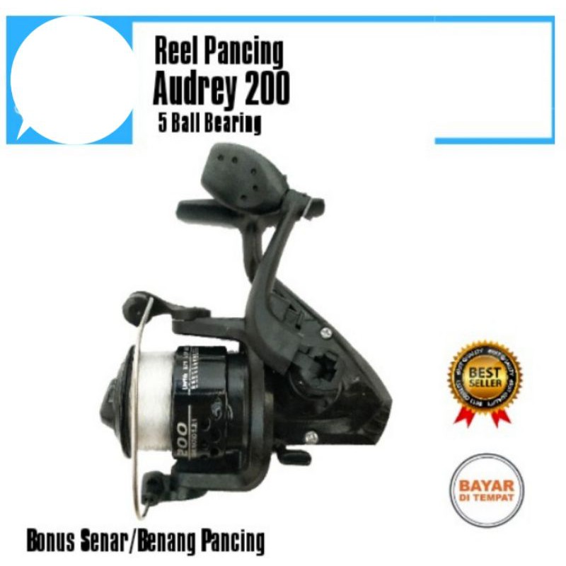 fe collection - Reel pancing Audrey 200 Mini (5 Bearing) Bonus senar murah