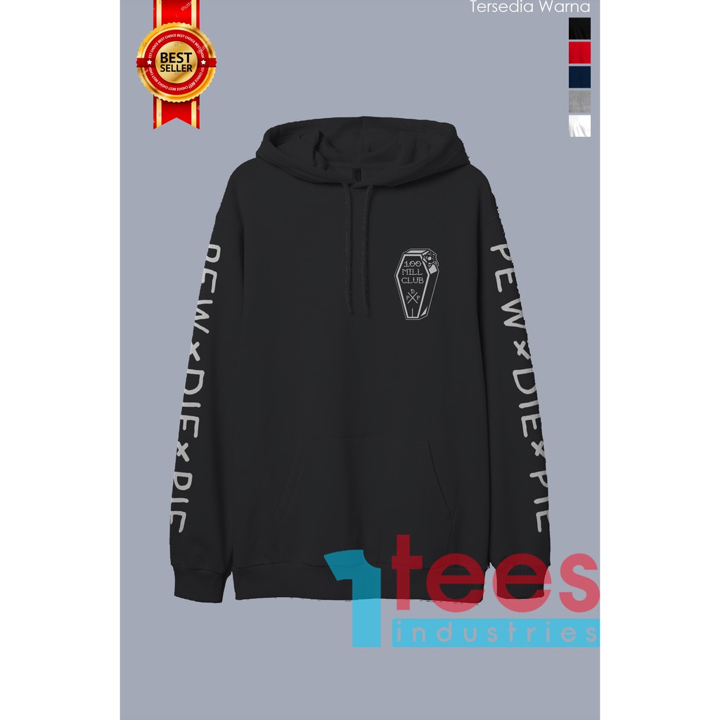 JAKET HOODIE PEWDIEPIE MERCH 100 MILL CLUB