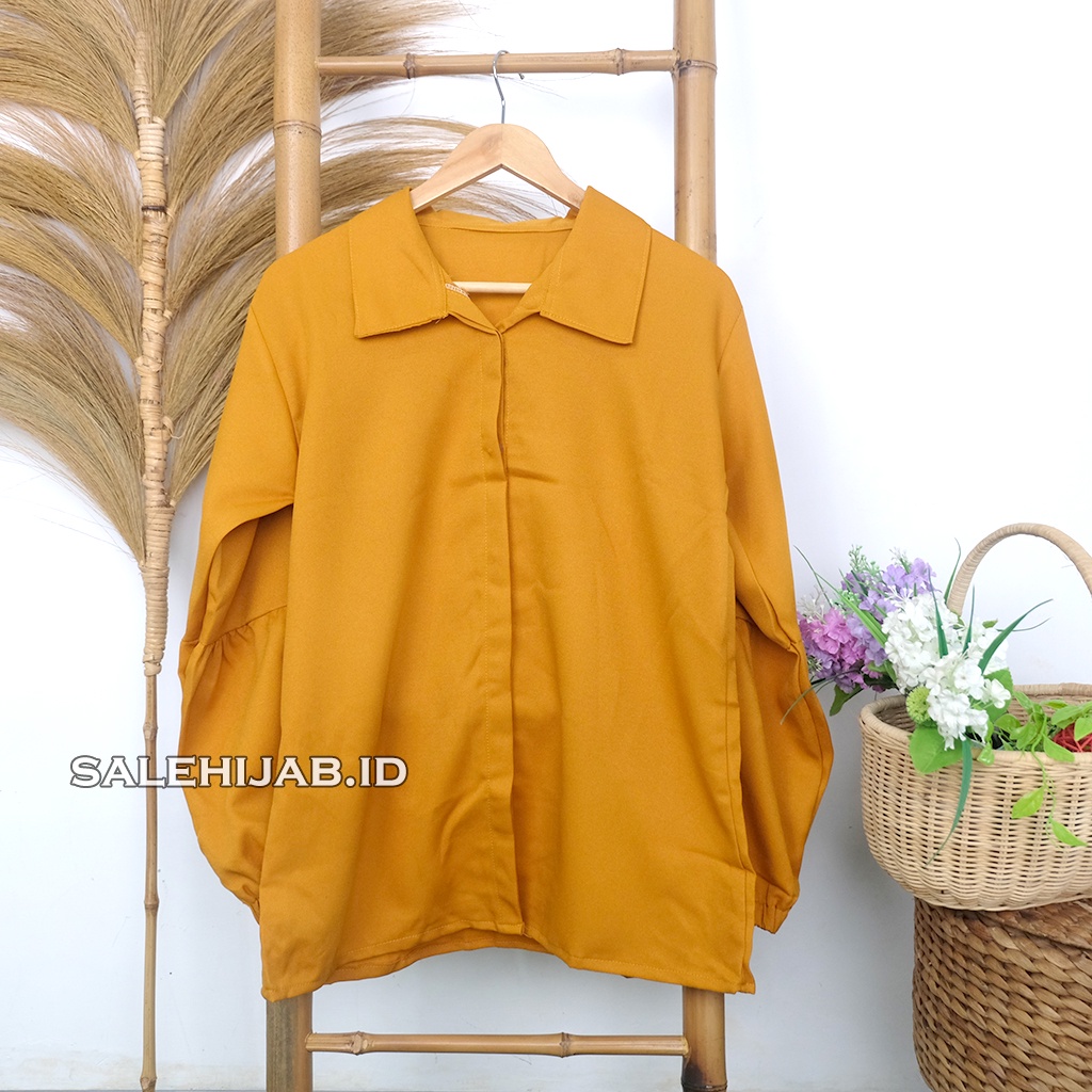 Baleri Blouse Balon / Luci Lucia Blouse Lengan Balon / Atasan Wanita Puffy Blouse Korean Style || BLUS CILA CILLA PUFFY LUNA-CILA GOLD